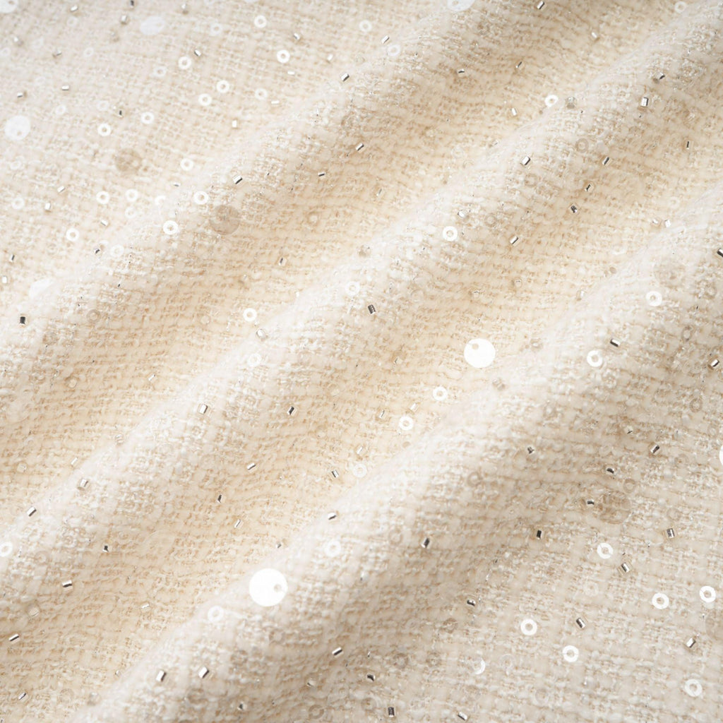 "Manon Charm" Açık Mavi Işıltılı Tweed Mini Elbise