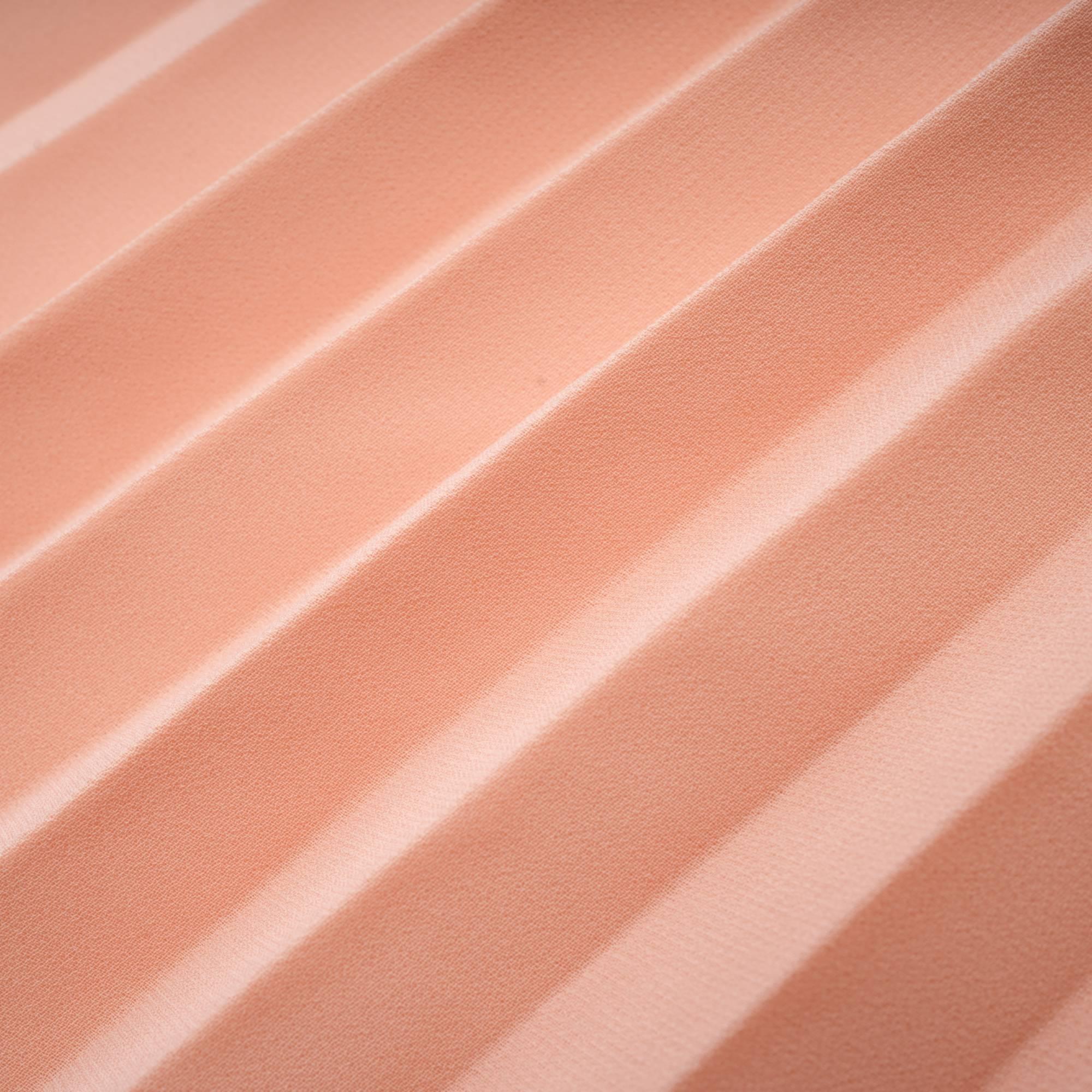 Şeftali Düşü Piliseli Uzun Elbise